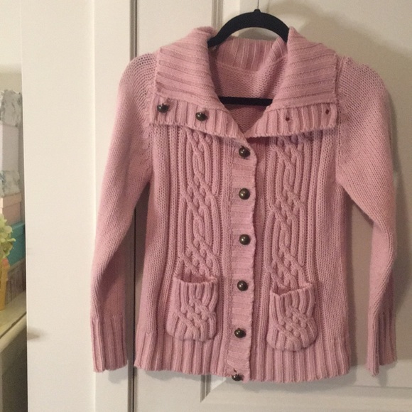 Pink Cable Knit Cardigan - Picture 7 of 7